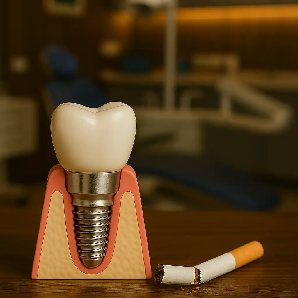 ایمپلنت و سیگار