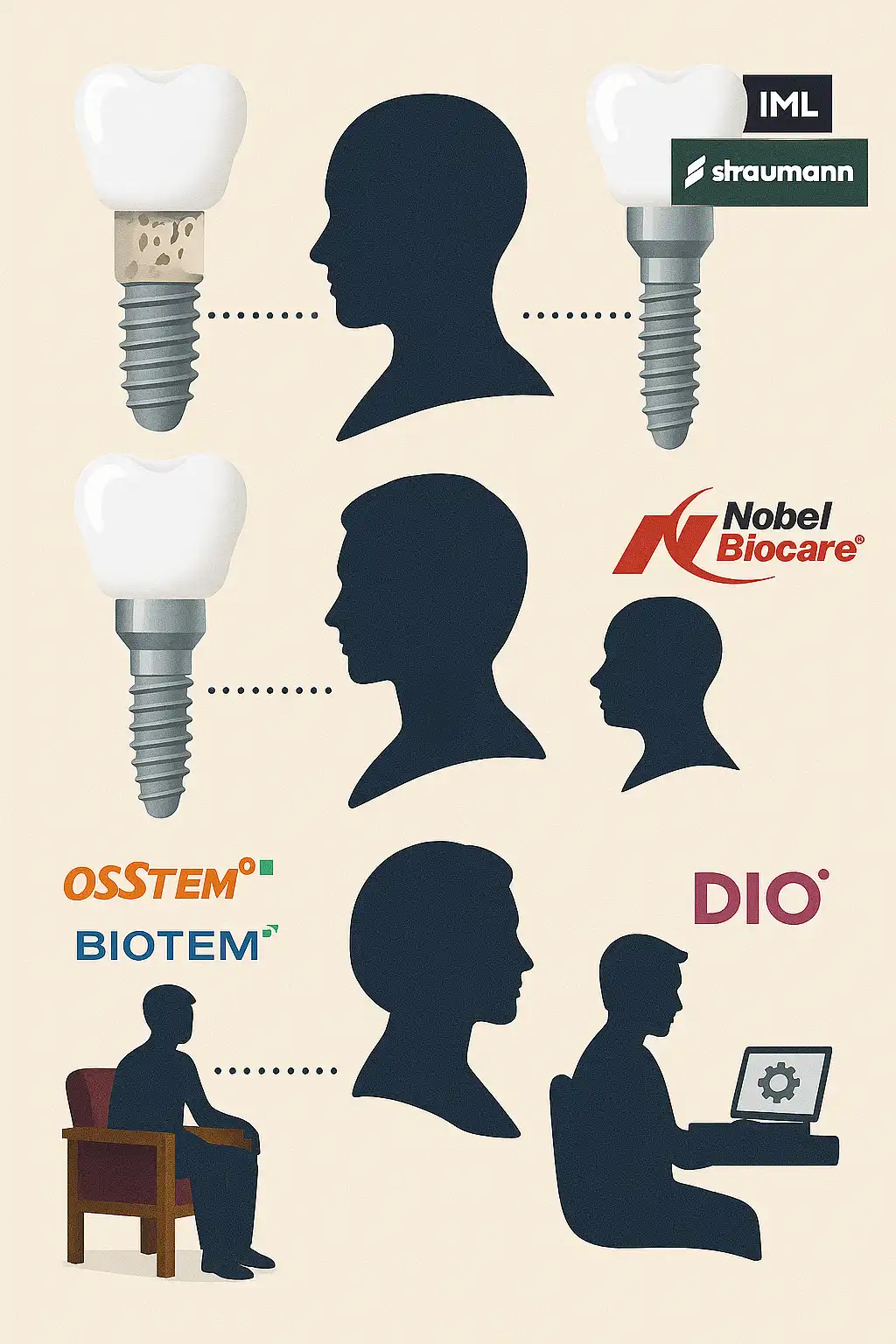 Comparison of different brands of dental implants in Iran